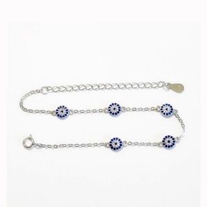 STERLING SILVER EVIL EYE IS A DELICATE DAINTY LOOK